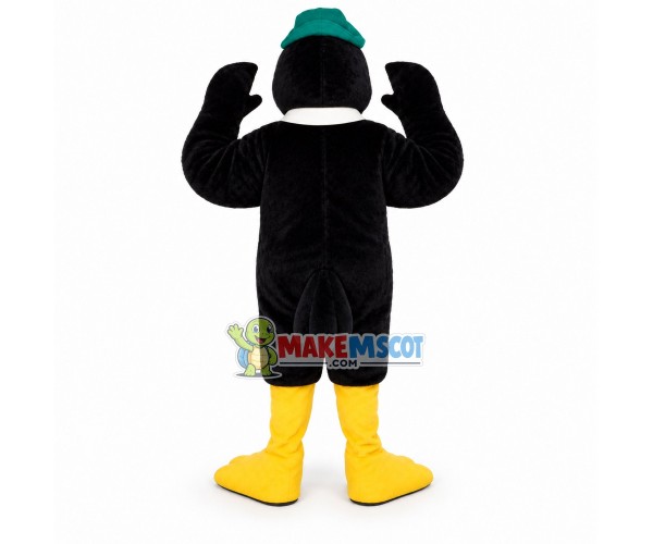 Black Bird In The Blouse Mascot Costume Black Bird In The Blouse Mascot Costume