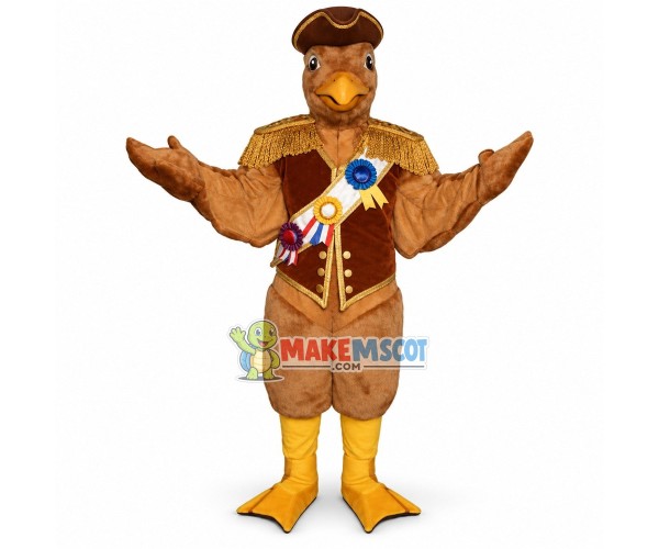 Commander Goshawk Wearing Medal of Honor Mascot Costume Commander Goshawk Wearing Medal of Honor Mascot Costume
