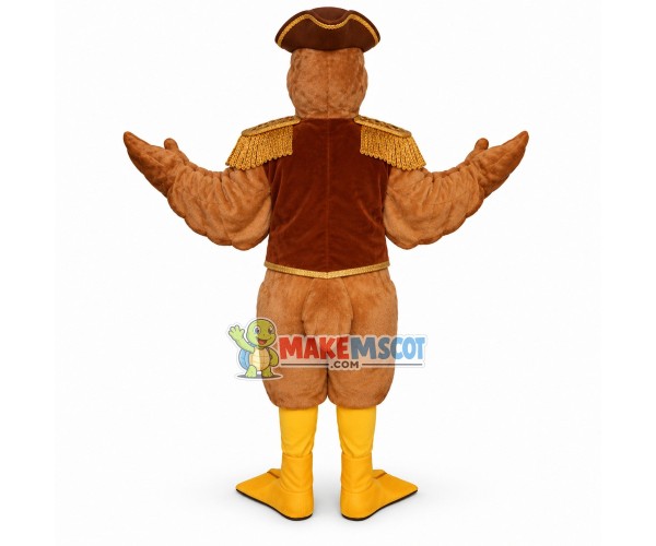 Commander Goshawk Wearing Medal of Honor Mascot Costume Commander Goshawk Wearing Medal of Honor Mascot Costume