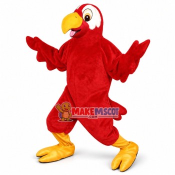 Delightful Red Roadrunner Mascot Costume Delightful Red Roadrunner Mascot Costume
