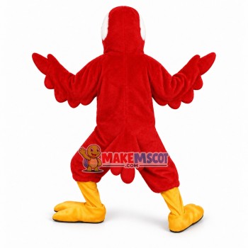 Delightful Red Roadrunner Mascot Costume Delightful Red Roadrunner Mascot Costume