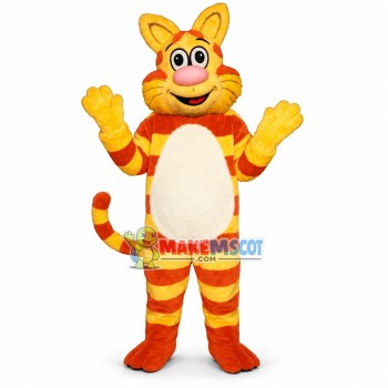 Lovely Striped Tiger Cat Mascot Costume