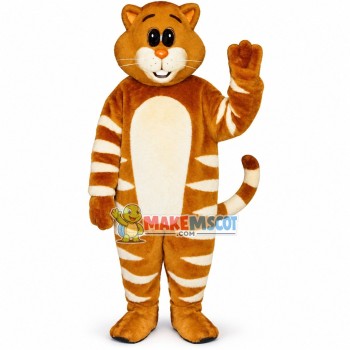 Well-behaved Brown Cat Mascot Costume