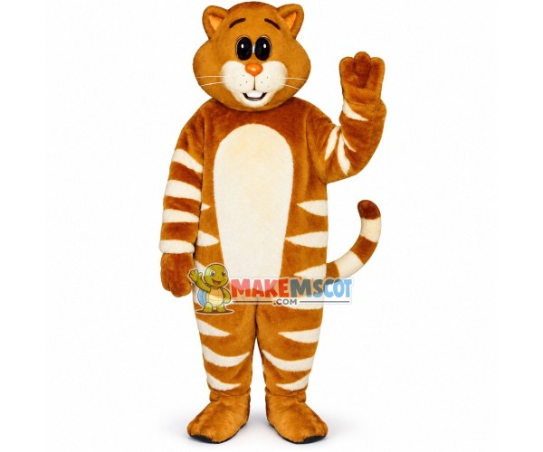 Well-behaved Brown Cat Mascot Costume Well-behaved Brown Cat Mascot Costume