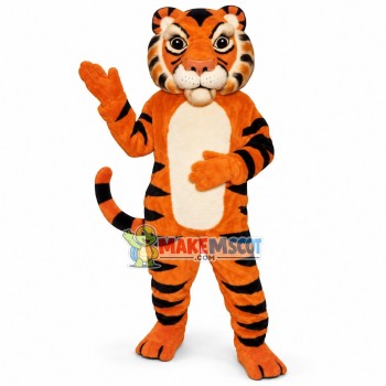 Majestic Tiger Showing Sharp Teeth Mascot Costume