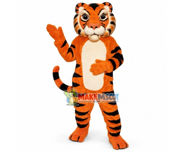 Majestic Tiger Showing Sharp Teeth Mascot Costume Majestic Tiger Showing Sharp Teeth Mascot Costume
