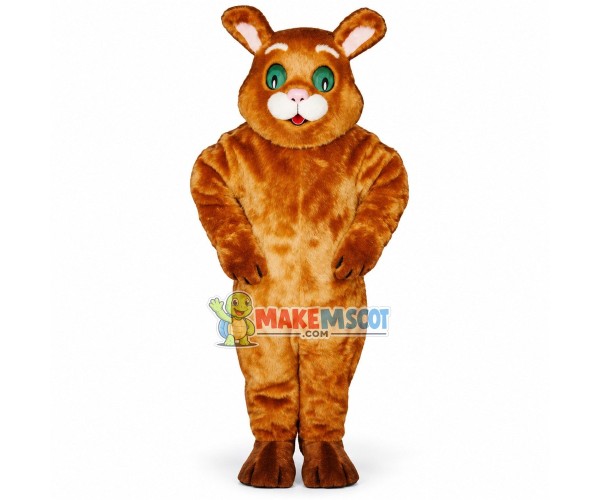 Furry Tiger With Long Ears Mascot Costume