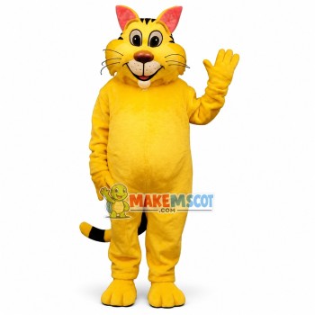 Friendly Yellow Plush Tiger Mascot Costume Friendly Yellow Plush Tiger Mascot Costume