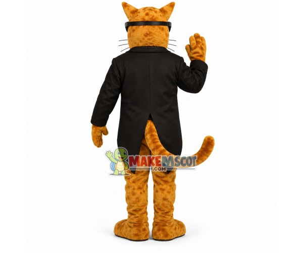 Elegant Brown Dog In The Tuxedo Mascot Costume Elegant Brown Dog In The Tuxedo Mascot Costume