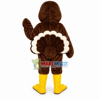 Lively Brown Chicken Adult Mascot Costume