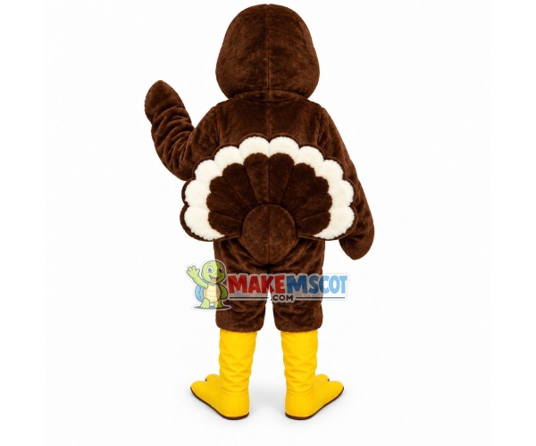Lively Brown Chicken Adult Mascot Costume Lively Brown Chicken Adult Mascot Costume