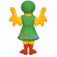 Elegant Chick In Green Vest Dress Mascot Costume