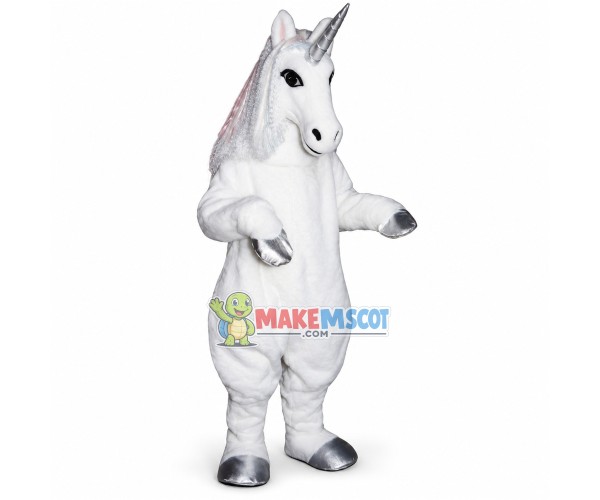 One-horned White Horse Mascot Soft Costume One-horned White Horse Mascot Soft Costume