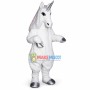One-horned White Horse Mascot Soft Costume