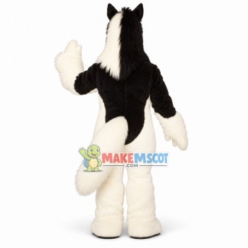 Smooth Long Wool Adult Horse Mascot Costume