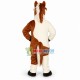 Powerful Brown & White Horse Mascot Costume