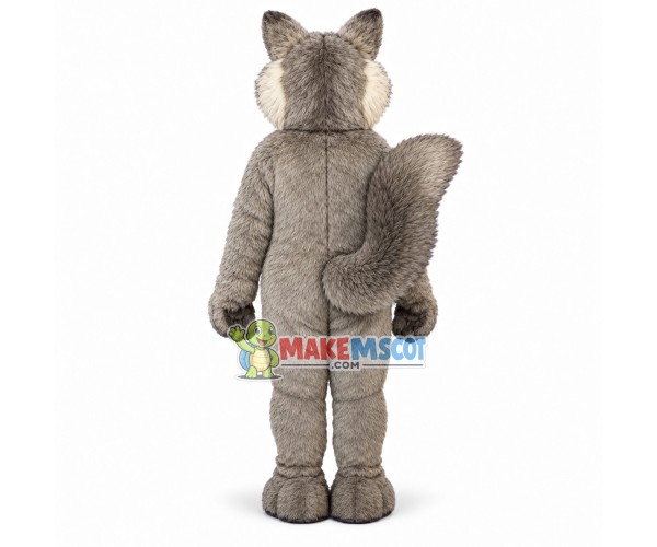Gray Tiger With Furry Face Mascot Costume Gray Tiger With Furry Face Mascot Costume