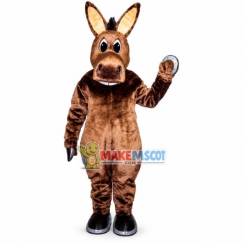 Frank Brown Donkey Adult Mascot Costume Frank Brown Donkey Adult Mascot Costume