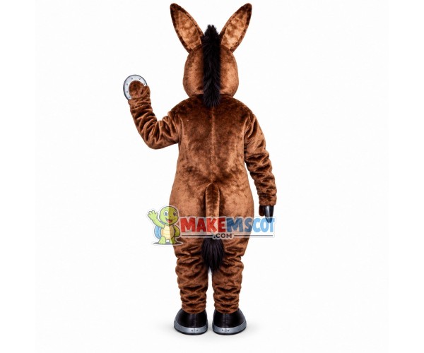 Frank Brown Donkey Adult Mascot Costume Frank Brown Donkey Adult Mascot Costume