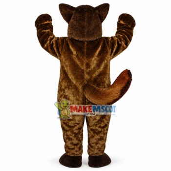 Brown Wolf With Fierce Face Mascot Costume Brown Wolf With Fierce Face Mascot Costume
