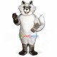 Long Wool Wolf With Green Eyeballs Mascot Costume Long Wool Wolf With Green Eyeballs Mascot Costume