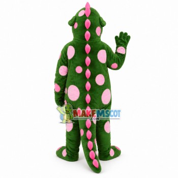 Dinosaur With Short Pink Spines Mascot Costume Dinosaur With Short Pink Spines Mascot Costume