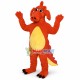 Red Dinosaur With Protruding Nose Mascot Costume Red Dinosaur With Protruding Nose Mascot Costume