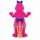 Rose Red Dragon With Bow Mascot Costume Rose Red Dragon With Bow Mascot Costume