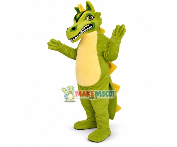 Ferocious Green Thorn Dinosaur Mascot Costume