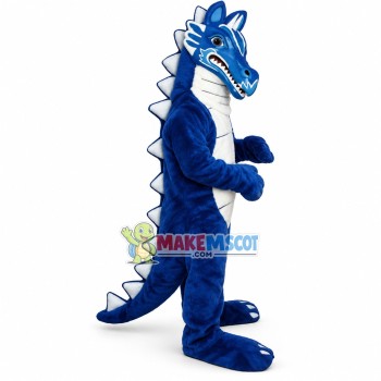 Power Blue Dinosaur Mascot Adult Size Costume