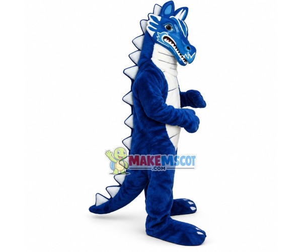 Power Blue Dinosaur Mascot Adult Size Costume Power Blue Dinosaur Mascot Adult Size Costume