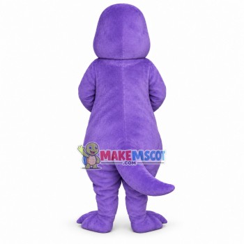 Purple Bald Dinosaur Baby Mascot Costume
