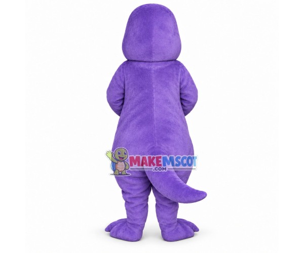 Purple Bald Dinosaur Baby Mascot Costume