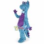 Blue Spotted Dinosaur With Long Neck Mascot Costume