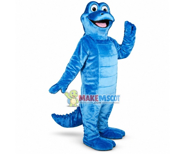 Vivid All Over Blue Dinosaur Baby Mascot Costume Vivid All Over Blue Dinosaur Baby Mascot Costume