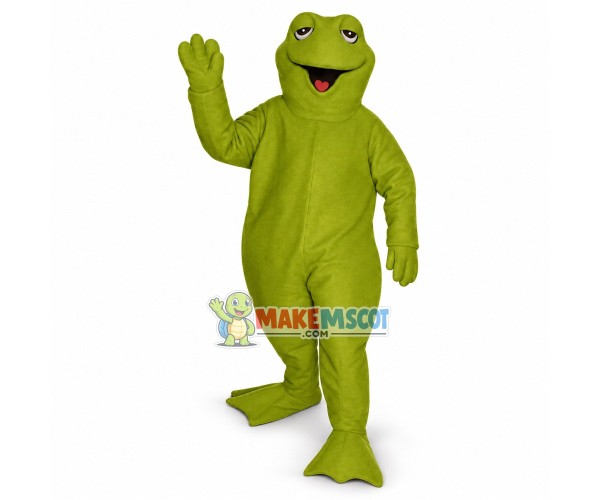 Frog With Droopy Eyelids Mascot Costume Frog With Droopy Eyelids Mascot Costume