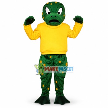 Power Dragon In The Yellow Shirt Mascot Costume