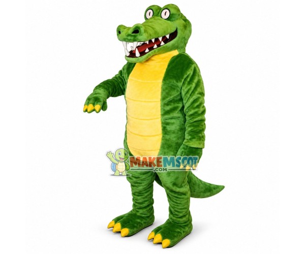 The Scary Crocodile With Sharp Teeth Mascot Costume