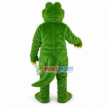 The Scary Crocodile With Sharp Teeth Mascot Costume The Scary Crocodile With Sharp Teeth Mascot Costume