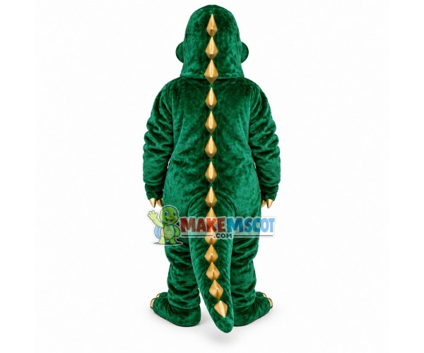 Bald Crocodile With Golden Belly Mascot Costume Bald Crocodile With Golden Belly Mascot Costume