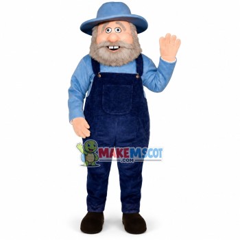 The Smiling Old Fisherman Mascot Costume