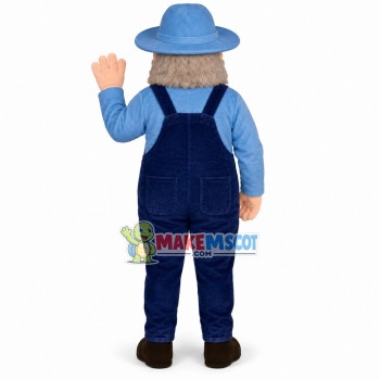 The Smiling Old Fisherman Mascot Costume The Smiling Old Fisherman Mascot Costume