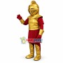 Masked Knight In Golden Armor Mascot Costume
