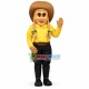 Blonde Braid Girl of The Farm Mascot Costume Blonde Braid Girl of The Farm Mascot Costume