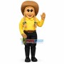 Blonde Braid Girl of The Farm Mascot Costume