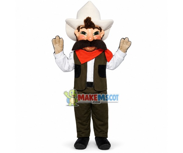 Passionate Cowboy With Horoscope Mascot Costume Passionate Cowboy With Horoscope Mascot Costume