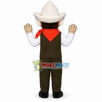 Passionate Cowboy With Horoscope Mascot Costume Passionate Cowboy With Horoscope Mascot Costume