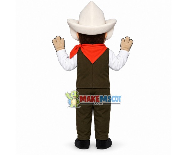 Passionate Cowboy With Horoscope Mascot Costume Passionate Cowboy With Horoscope Mascot Costume