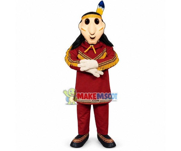 Indian Sheikh With Totem Mascot Costume Indian Sheikh With Totem Mascot Costume