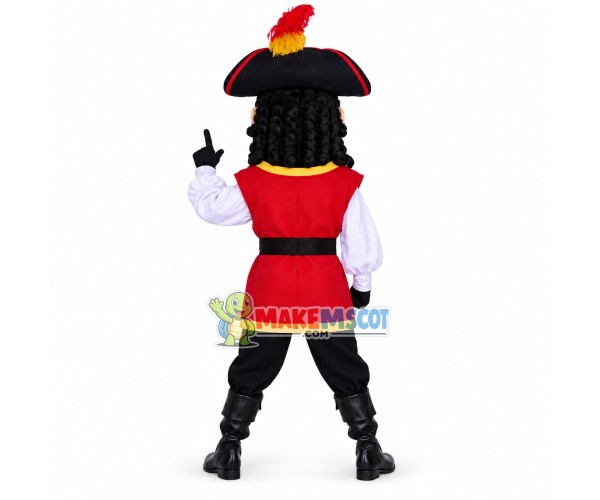 Witty Pirate Captain Mascot Costume Witty Pirate Captain Mascot Costume
